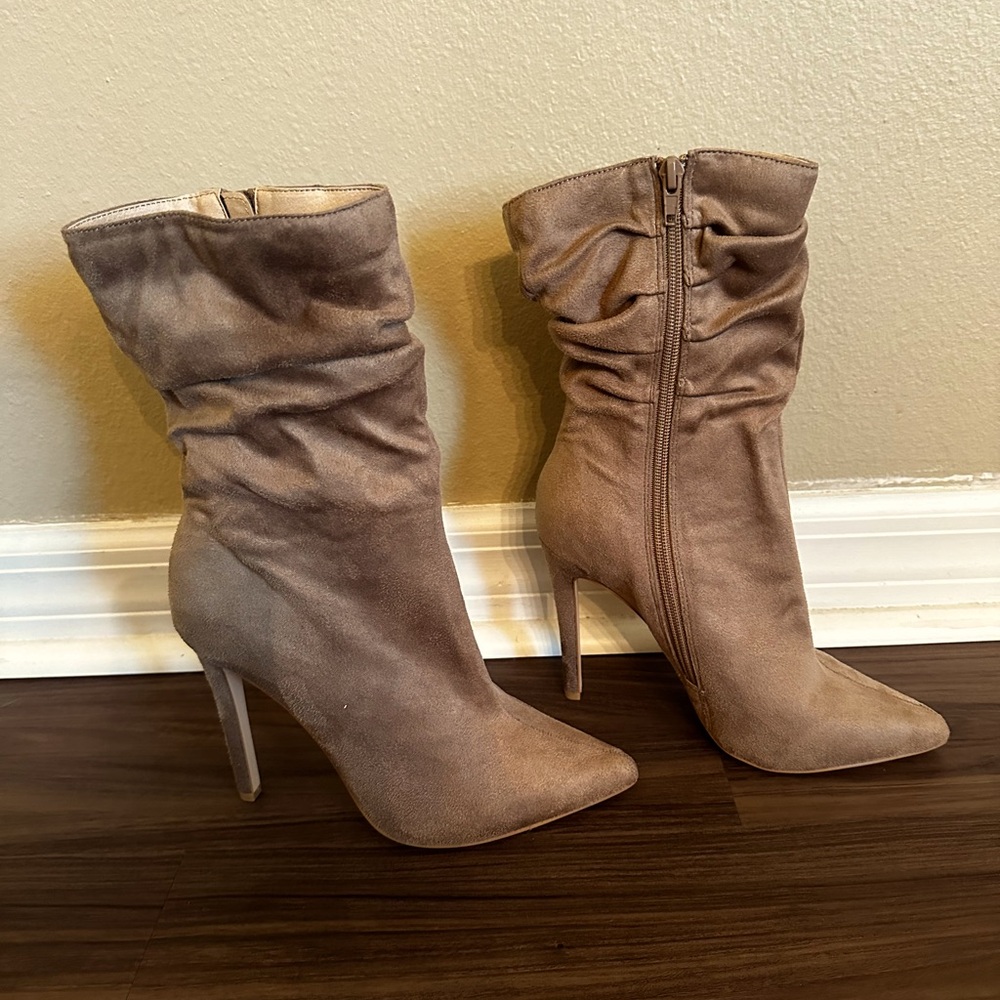 High Heel Boots - Taupe